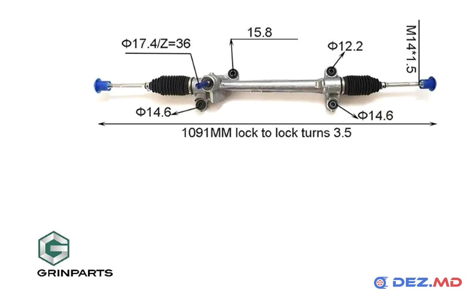 Рулевая рейка Toyota Corolla (ZRE150) USA 07-13 | GRINPARTS, новая