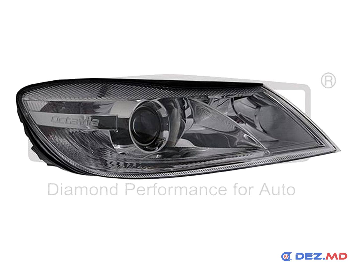 Основная фара правая Skoda Octavia II 04-13 Front Right [with motor] | DPA, новая