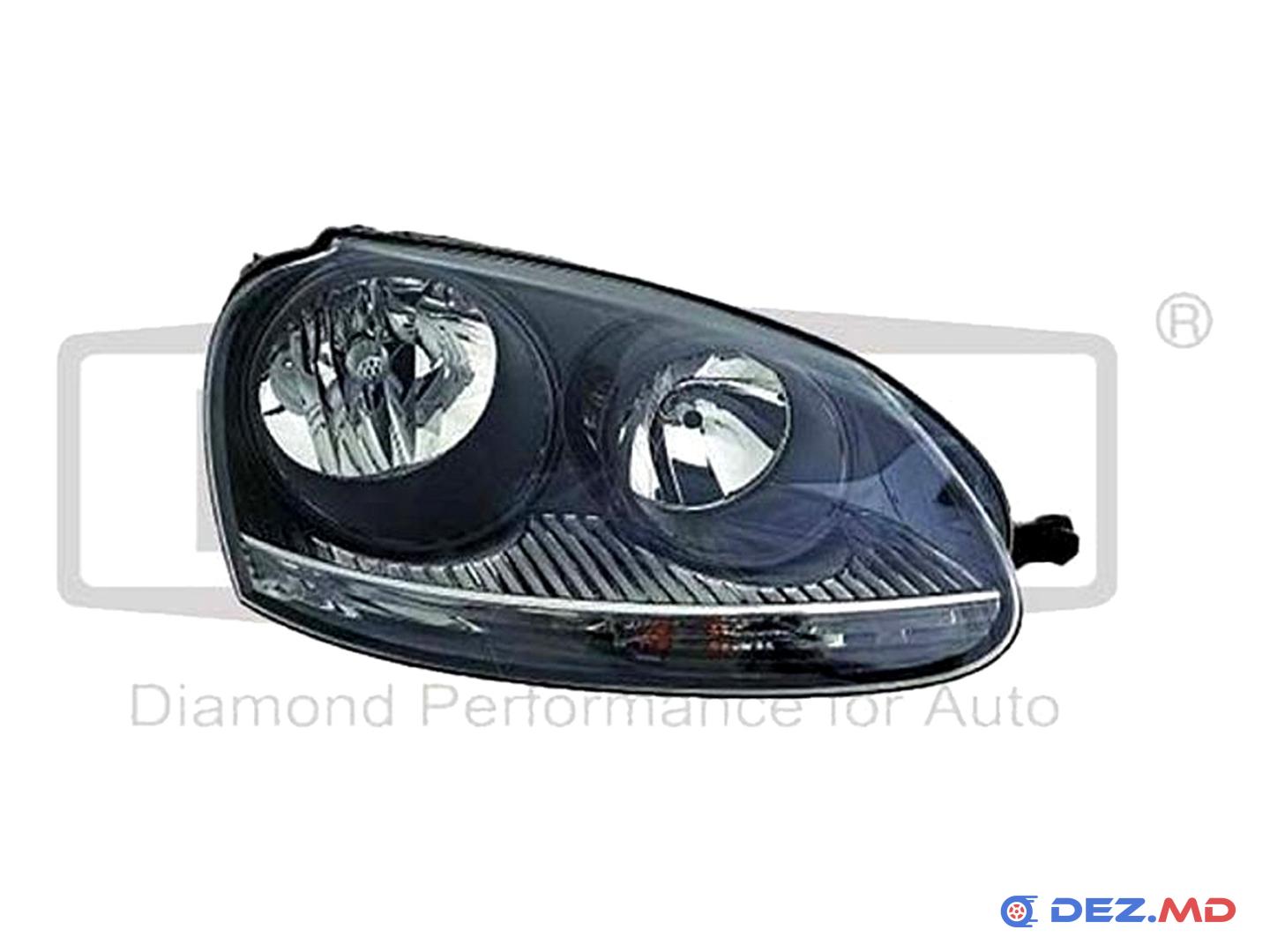 Основная фара левая VW Golf V 03-08 Front Left Halogen black ground | DPA, новая
