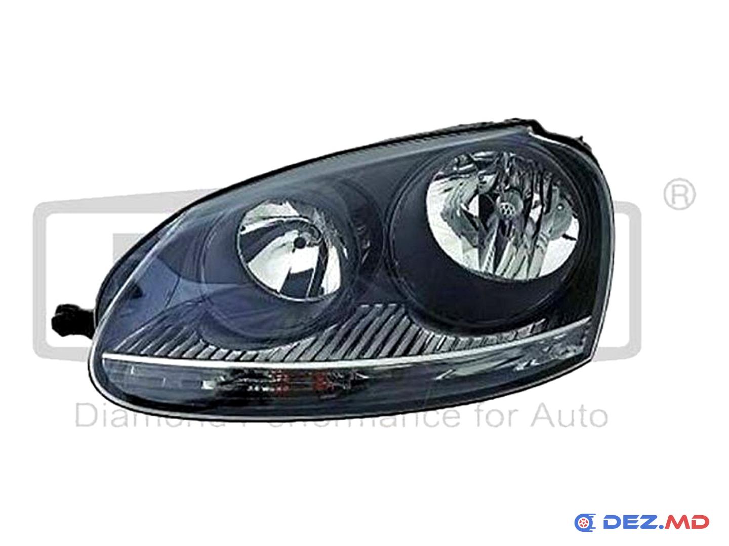 Основная фара правая VW Golf V 03-08 Front Right Halogen black ground | DPA, новая