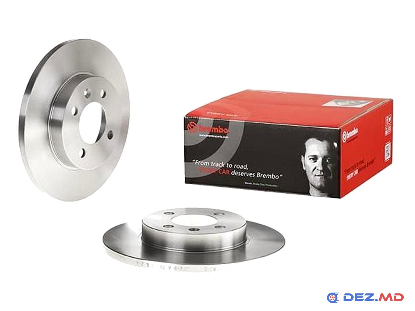 Тормозной диск передний VW Caddy 95-04 Golf IV 98-02, без вентил., 256x13 | BREMBO, новый