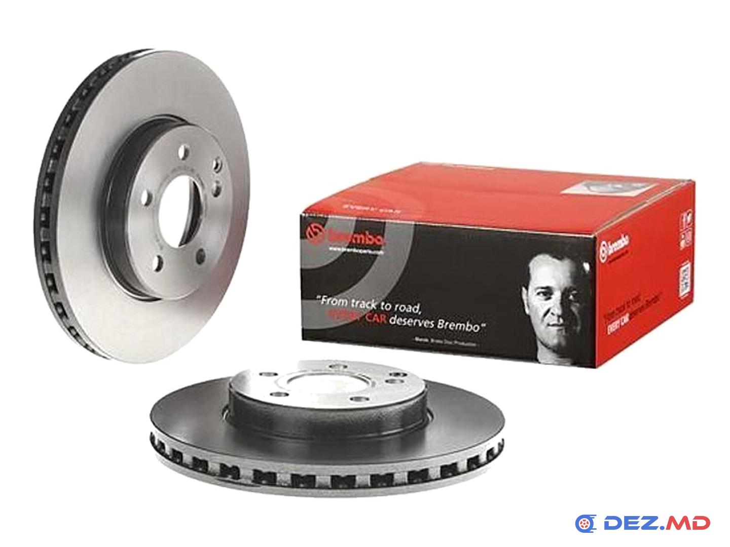 Тормозной диск передний Mercedes W211 02- Ventil 295x28 | BREMBO, новый