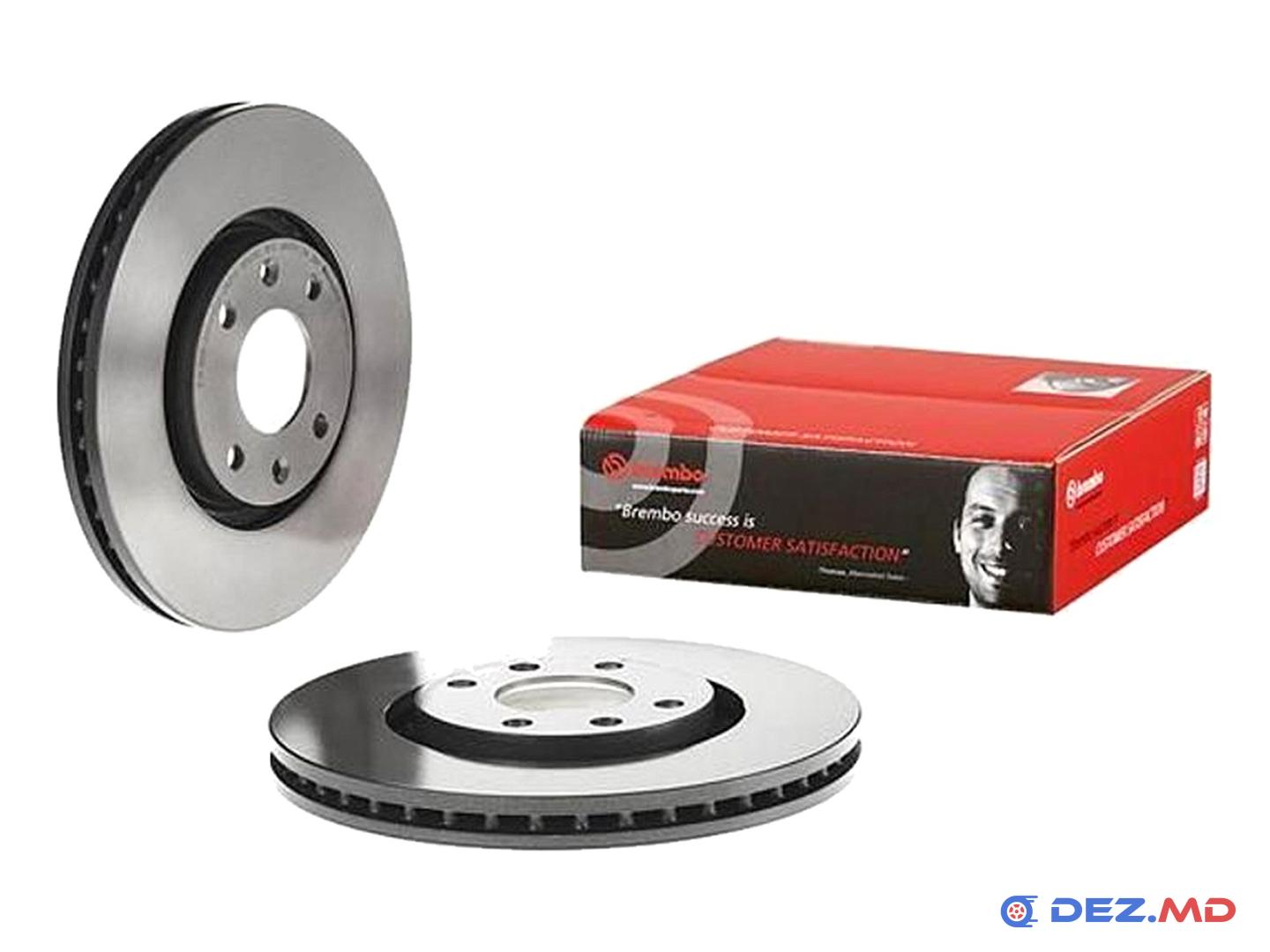Тормозной диск передний Peugeot 307 00- 283x26 | BREMBO, новый