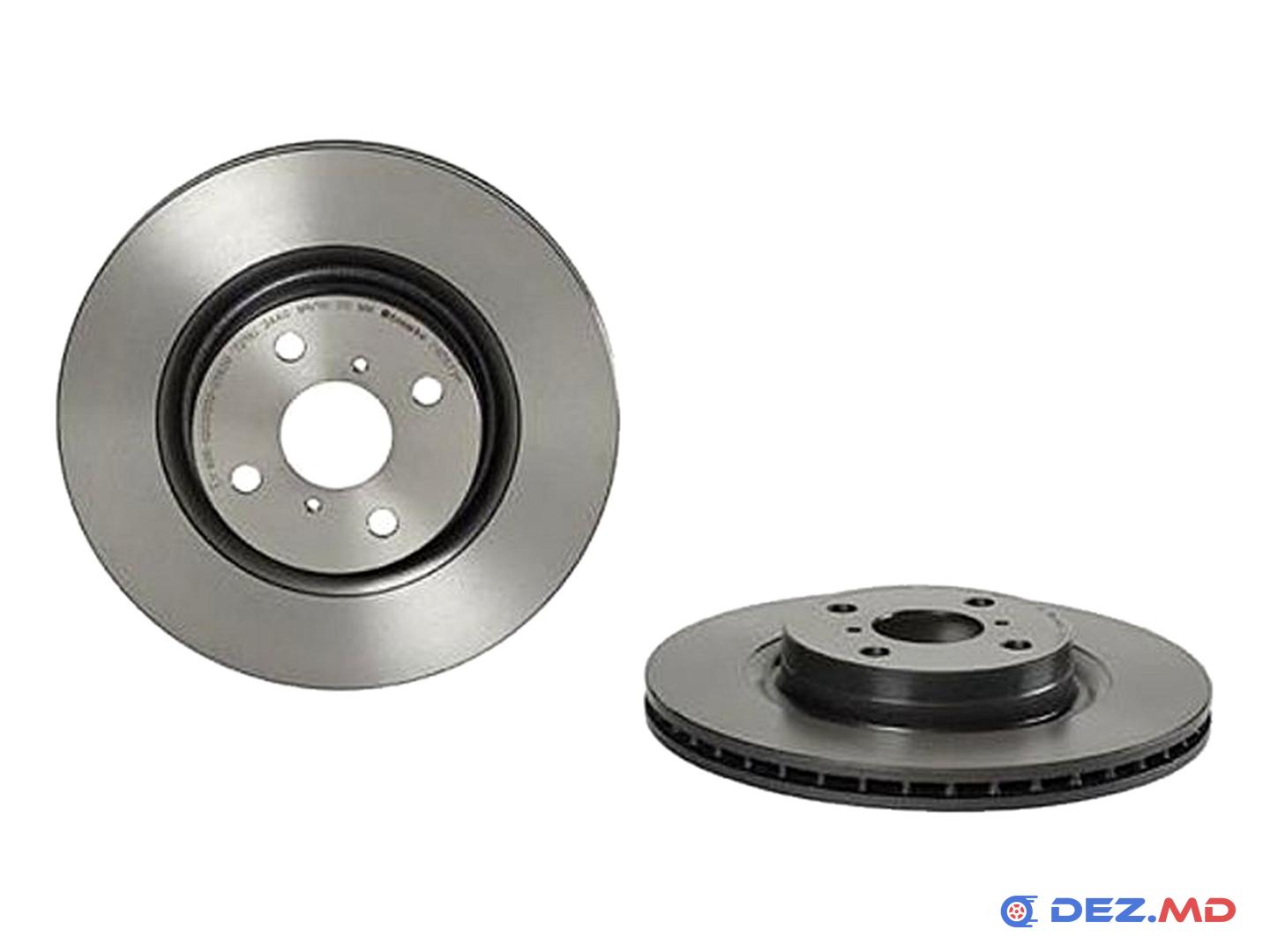 Тормозной диск передний Toyota Yaris 10- 280x22 Ventil | BREMBO, новый