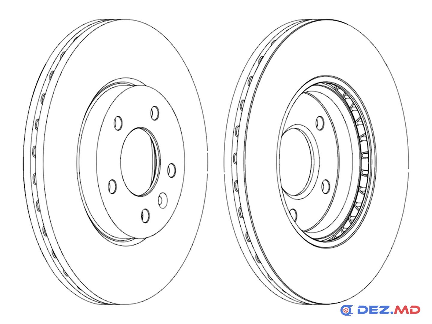 Тормозной диск передний Opel Astra J 1.3-2.0 300x26 | JURID, новый
