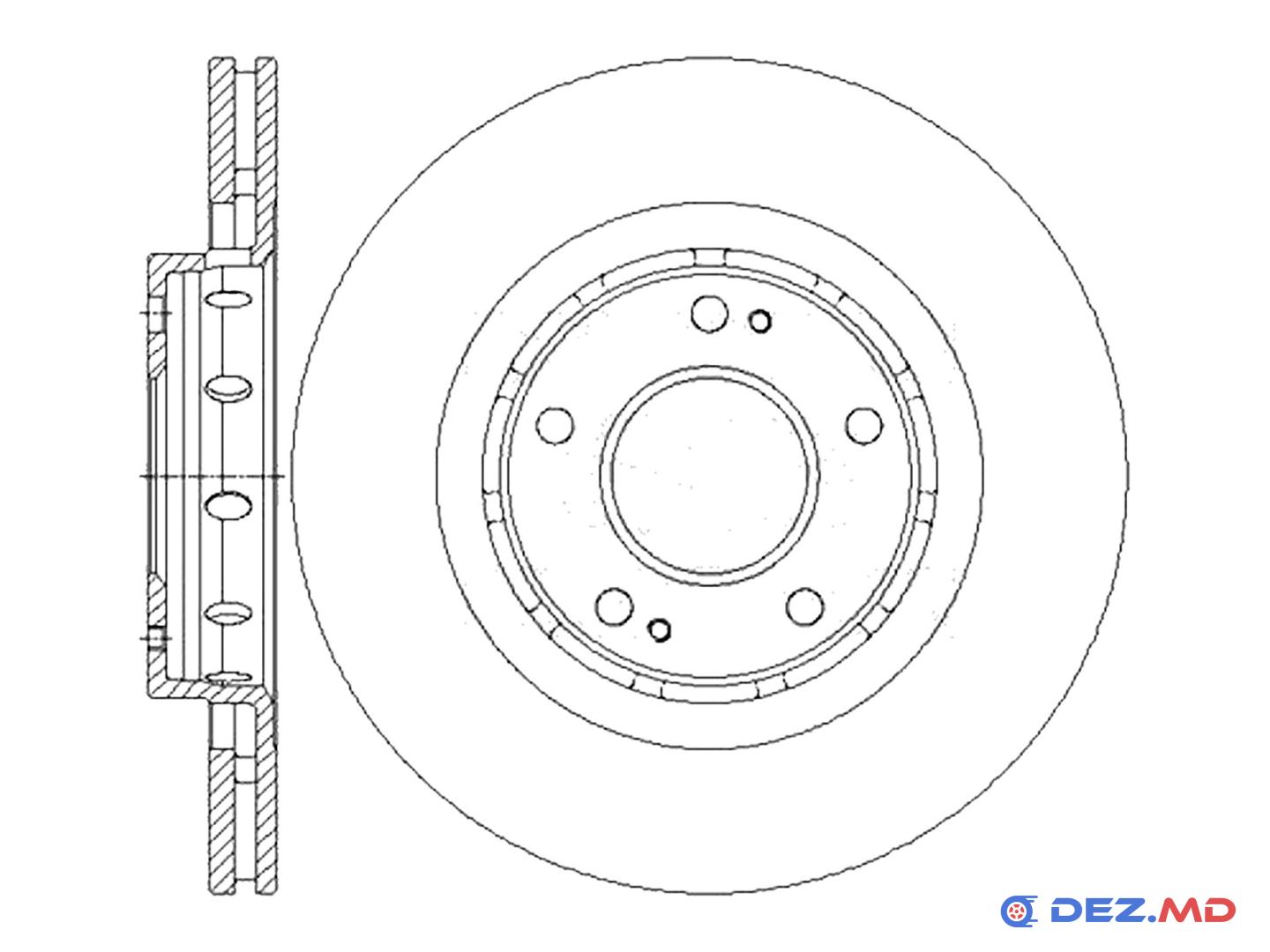 Тормозной диск задний Honda CR-V 06- 302x10 | HI-Q, новый