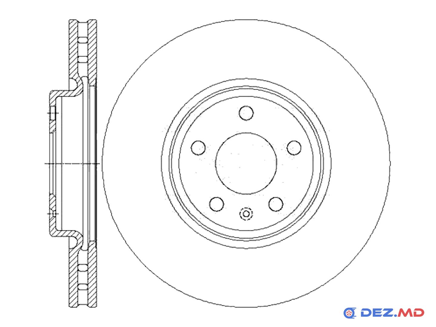 Тормозной диск передний Audi A4-A7 07- 320x30 Ventilated | HI-Q, новый