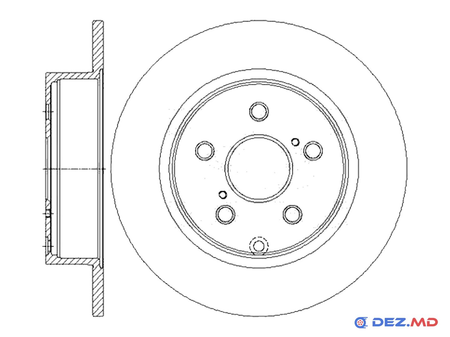 Тормозной диск задний Toyota Verso 09-18 297x11 | HI-Q, новый