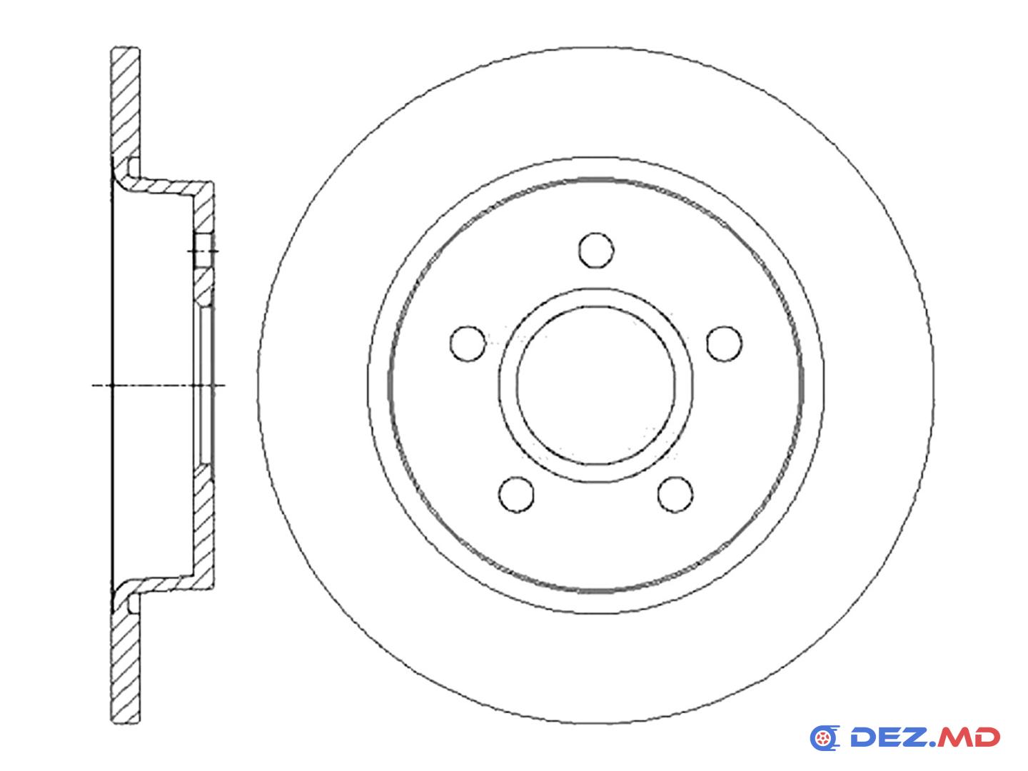Тормозной диск задний Ford Focus 10- 271x11 | HI-Q, новый