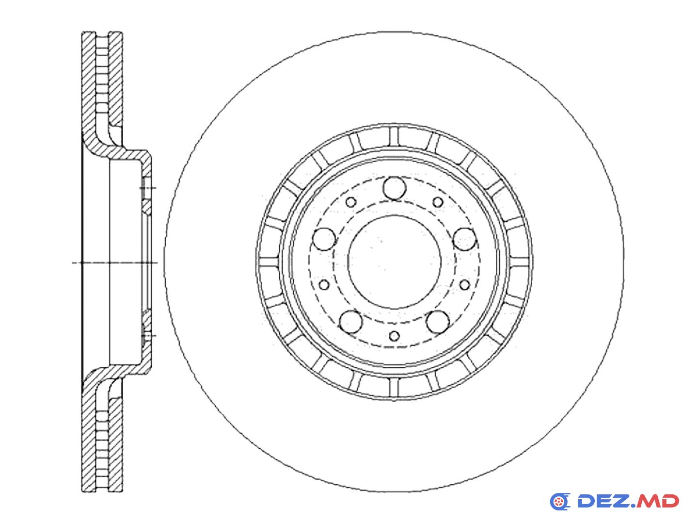 Тормозной диск передний Volvo XC 90 02- 336x30 | HI-Q, новый