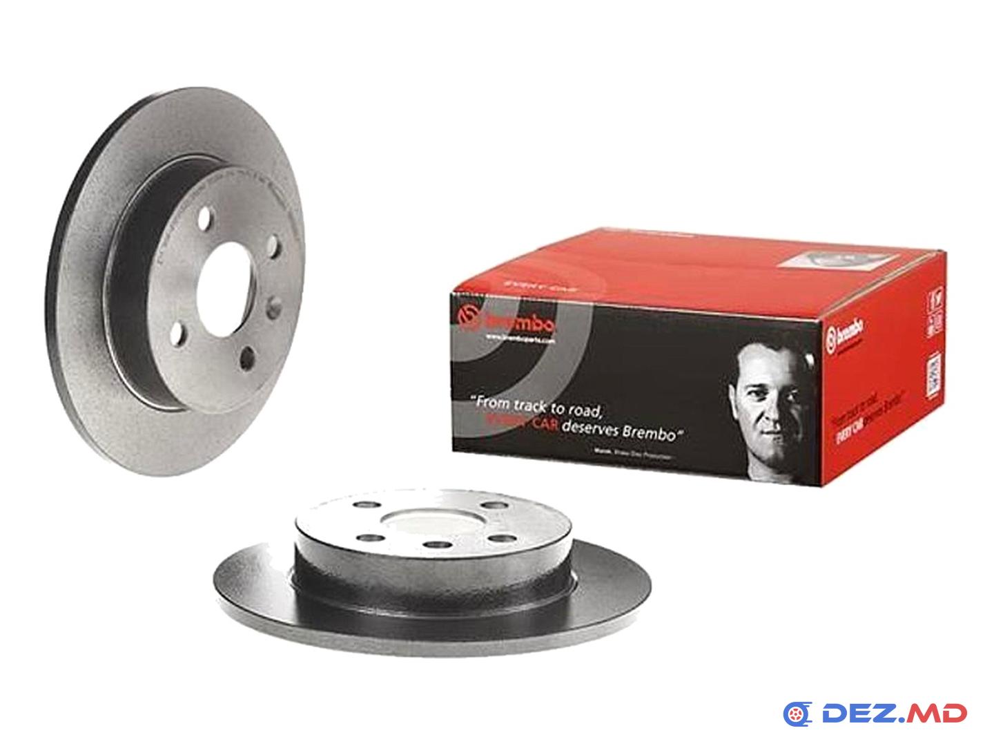 Тормозной диск задний Opel Astra G 98- no ABS 240x10 (4 болта) | BREMBO, новый