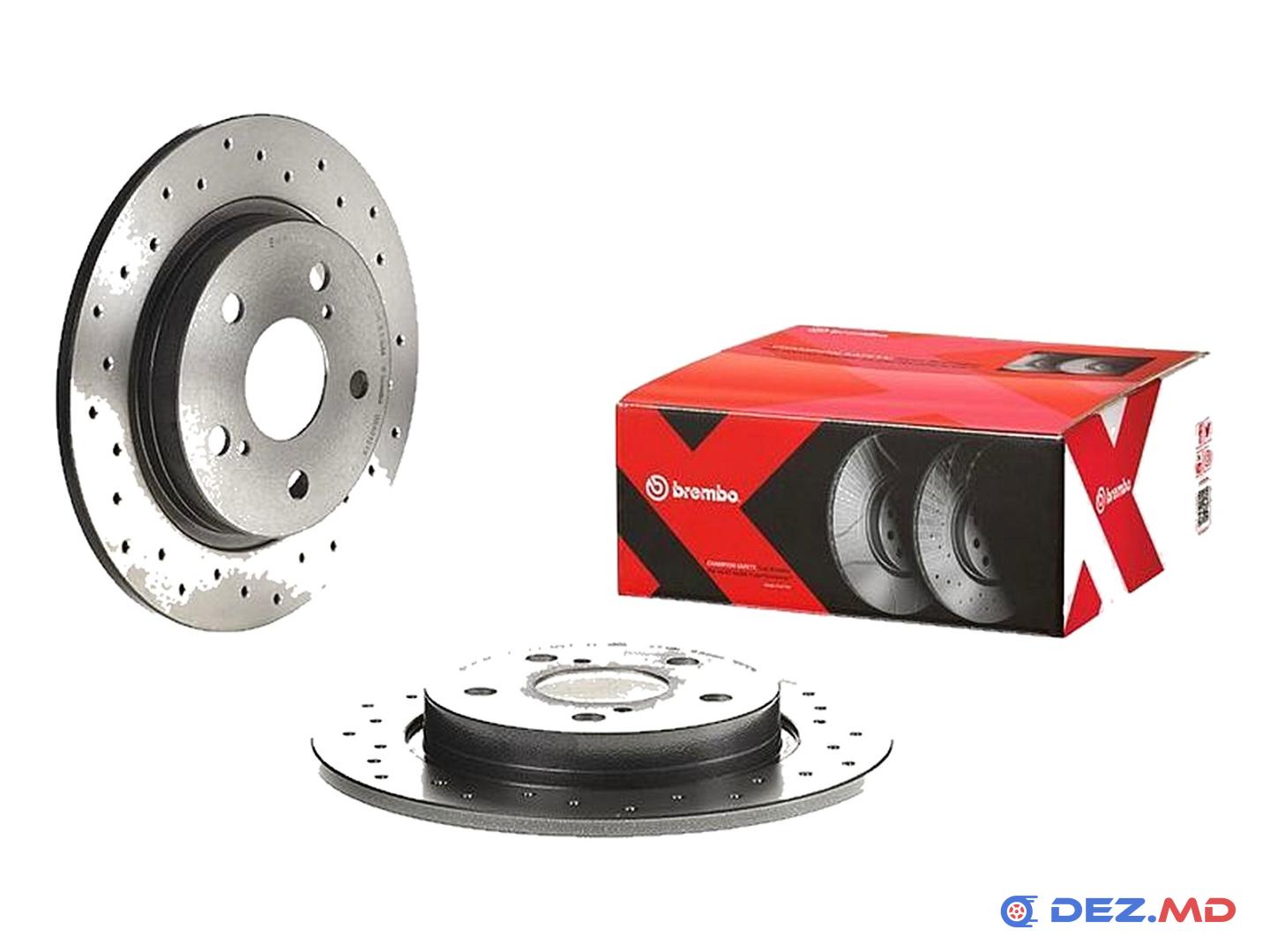 Тормозной диск задний Toyota Auris 07- 270x10 XTRA LINE | BREMBO, новый