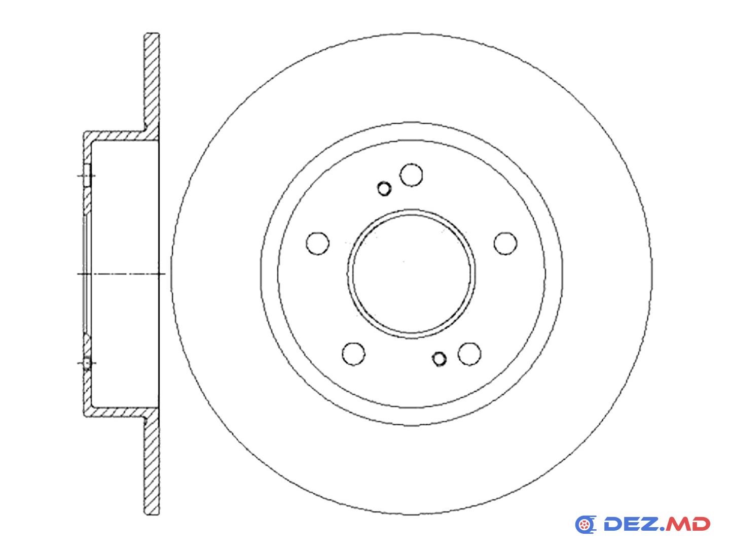 Тормозной диск Renault Kaleos 16- 292x16 | HI-Q, новый