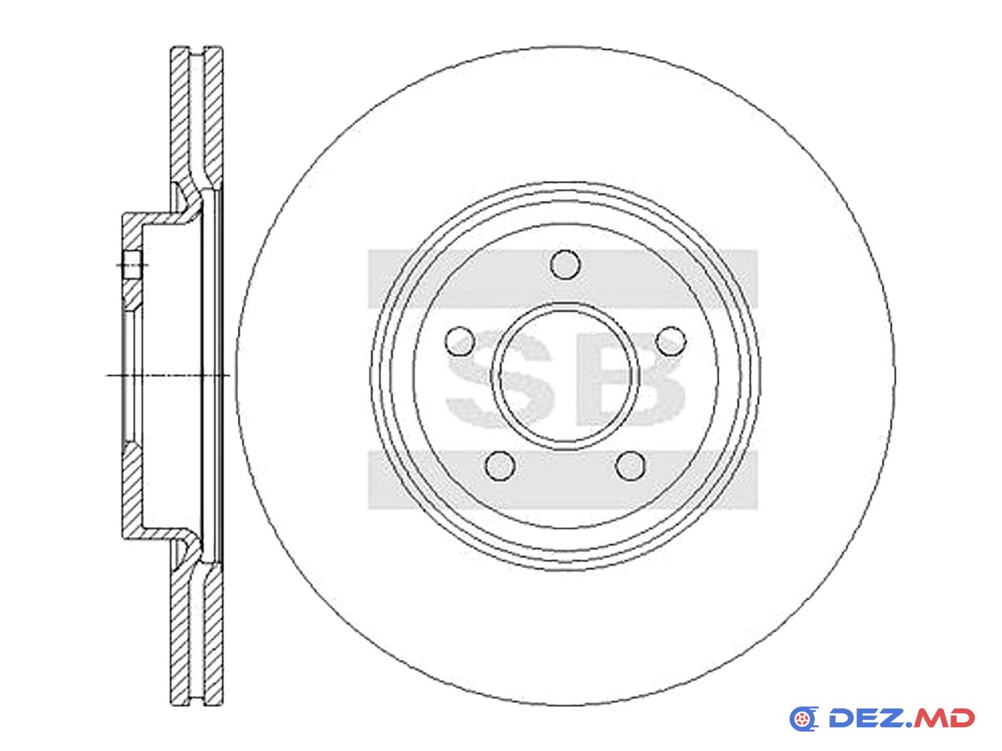 Тормозной диск передний Volvo S40 04-10 320x25 | HI-Q, новый