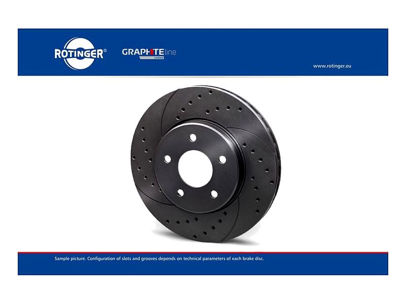Тормозной диск передний BMW X3 04- 25x325 GRAPHITE LINE TUNING | ROTINGER, новый