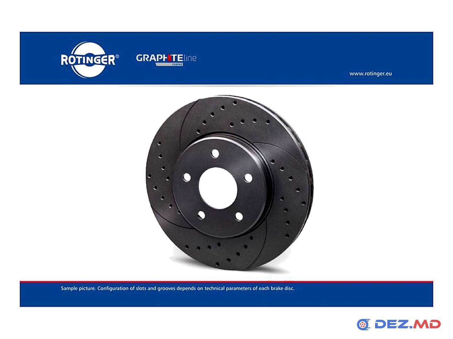 Тормозной диск передний Toyota Avensis 2.2 09- 320x26 GRAPHITE LINE TUNING | ROTINGER, новый