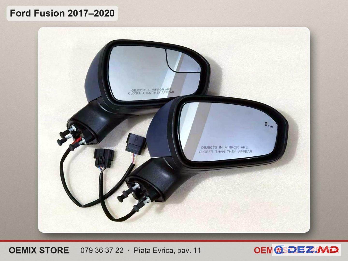 KS7Z-17683-ZA Зеркало левое (электро, контроль слепых зон, 5 pin) для Ford Fusion (рестайлинг 2017+)