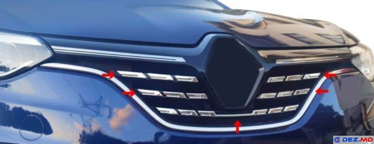Решетка радиатора, Накладка (молдинг) решетки, Renault Megane 4 (2015-2022)