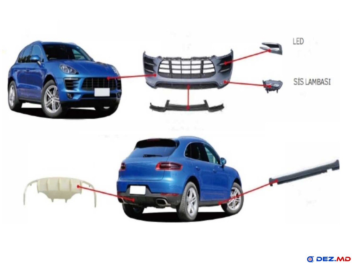 Бампер передний, Бампер передний, Porsche Macan (2014-2018)