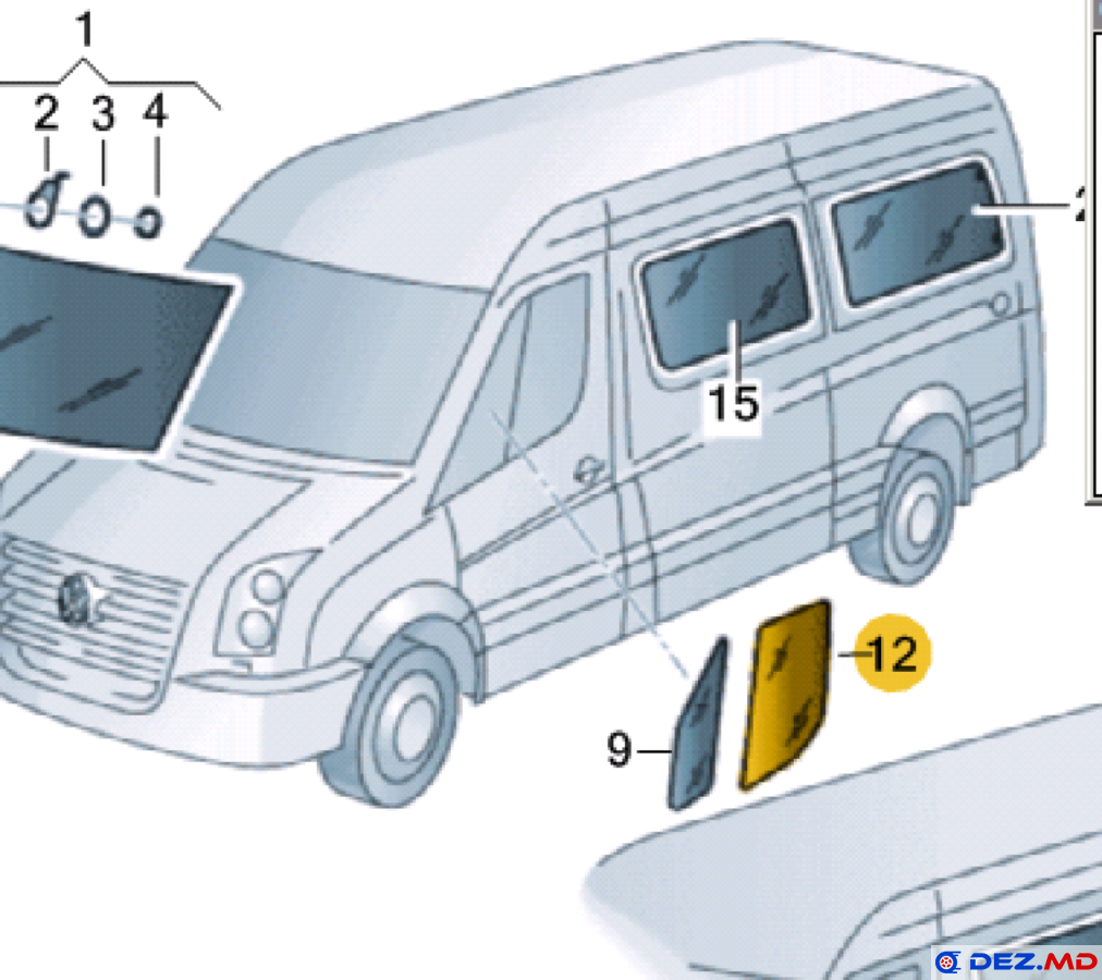 Зеркало, Зеркало, VW Crafter (2006-2017) / 2E0 845 201 A