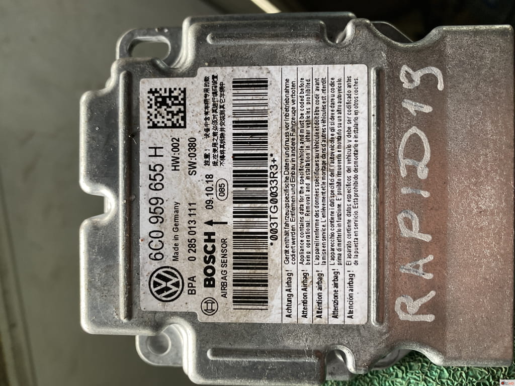Система безопасности , Блок управления AIRBAG, Skoda Rapid (2012-2019)
